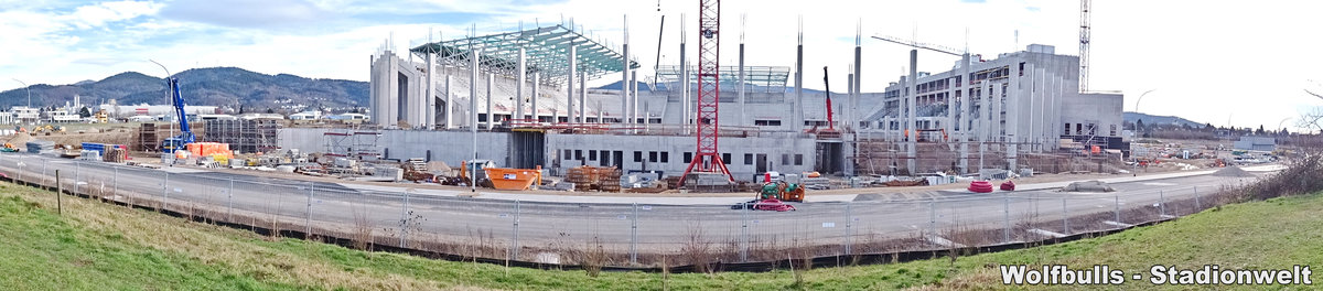 Baustelle Stadionneubau SC Freiburg aufgenommen am 16. Februar 2020