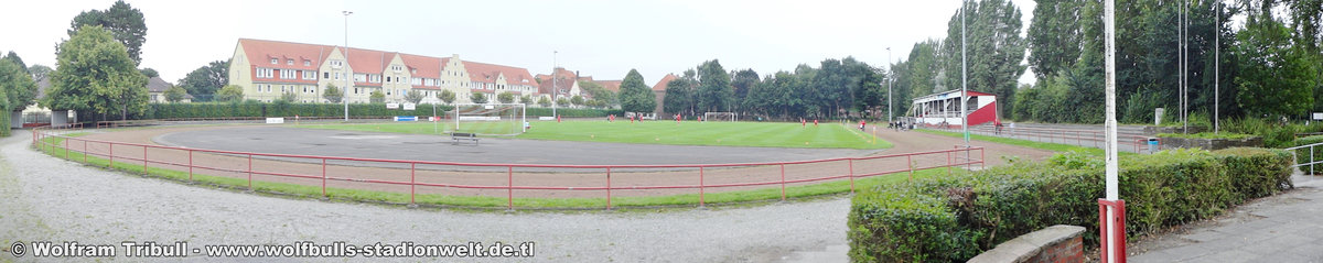 Sportplatz Kampfbahn Cuxhaven aufgenommen am 08. August 2017