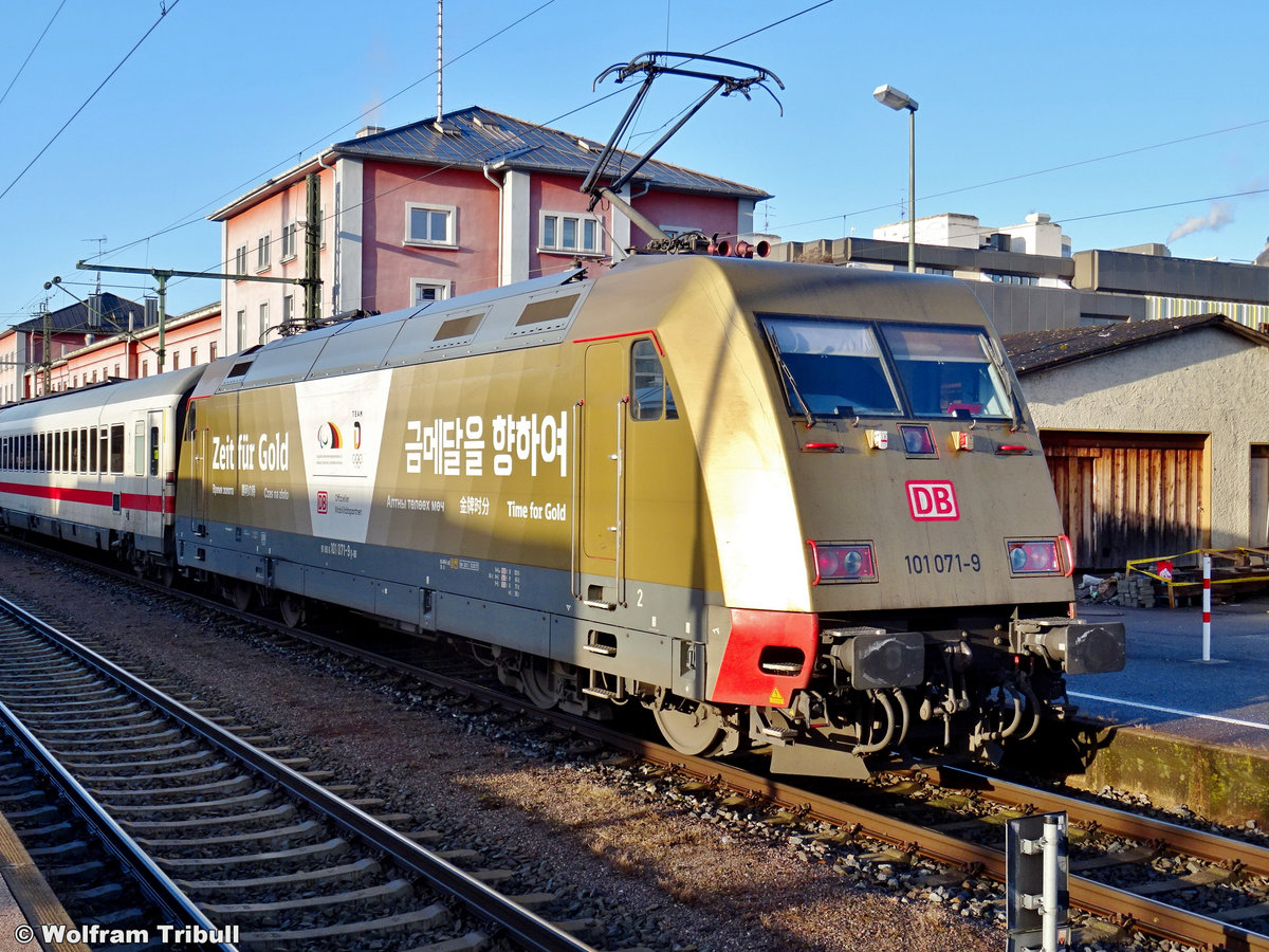 101 071-9 aufgenommen am 18. Januar 2020 im Bahnhof Singen (Hohentwiel)