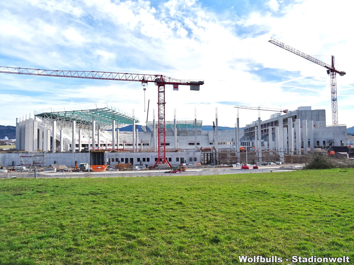 Baustelle Stadionneubau SC Freiburg aufgenommen am 16. Februar 2020