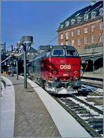 Die DSB Diesellok MZ 1451 in K�benhavn . 

Analobild vom 21. M�rz 2001